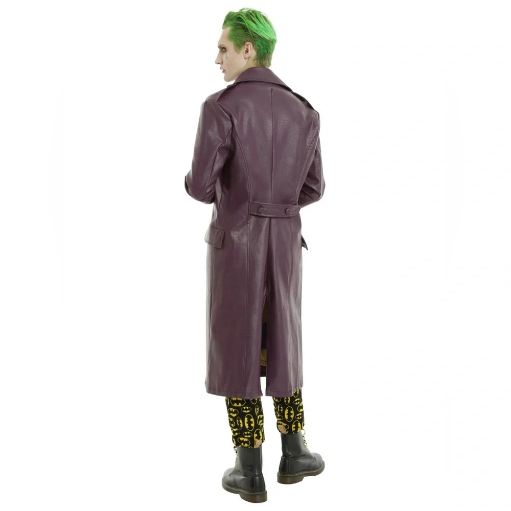 Hot Topic Suicide Squad Joker Purple Trench Coat - Picture 2 of 14